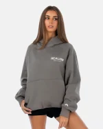 REALISM LOGO BACK HOODIE COOL GREY (2)