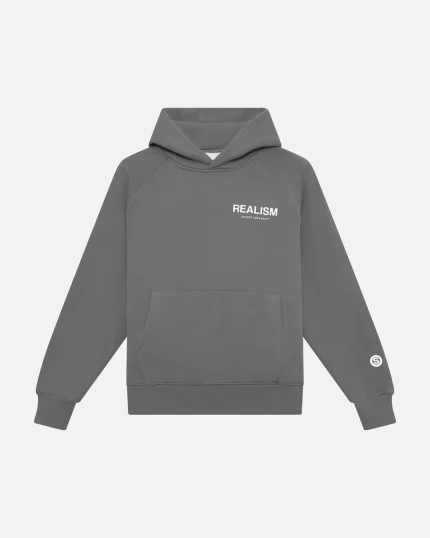 REALISM LOGO BACK HOODIE COOL GREY (4)