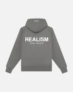REALISM LOGO BACK HOODIE COOL GREY (5)