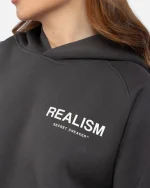 SSS REALISM BACK LOGO ASPHALT HOODIE
