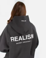 SSS REALISM BACK LOGO ASPHALT HOODIE