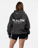 SSS REALISM BACK LOGO ASPHALT HOODIE