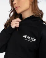 SSS REALISM BACK LOGO BLACK HOODIE