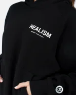 SSS REALISM BACK LOGO BLACK HOODIE