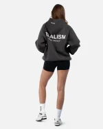 SSS REALISM BACK LOGO ASPHALT HOODIE