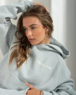 SSS REALISM BACK LOGO SLATE HOODIE SUB