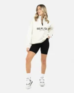 SSS REALISM IDOL HALF ZIP OATMEAL SWEATER