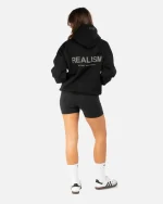 SSS REALISM COURT BOXY BLACK HOODIE