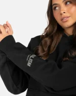 SSS REALISM COURT BOXY BLACK HOODIE