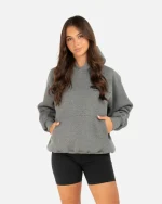SSS REALISM BACK LOGO DARK HEATHER HOODIE