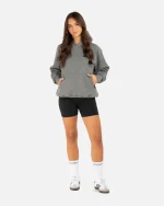 SSS REALISM BACK LOGO DARK HEATHER HOODIE