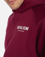 SSS REALISM BACK LOGO CARMINE RED HOODIE