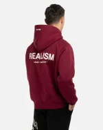 SSS REALISM BACK LOGO CARMINE RED HOODIE