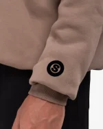 SSS REALISM IDOL HALF ZIP TAUPE SWEATER