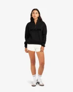 SSS REALISM IDOL HALF ZIP BLACK SWEATER
