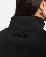 SSS REALISM IDOL HALF ZIP BLACK SWEATER