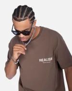 SSS REALISM BACK LOGO TEE SEPIA BROWN