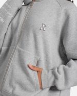 SSS REALISM RADIANT ZIP GREY MARLE HOODIE