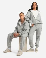 SSS REALISM RADIANT ZIP GREY MARLE HOODIE