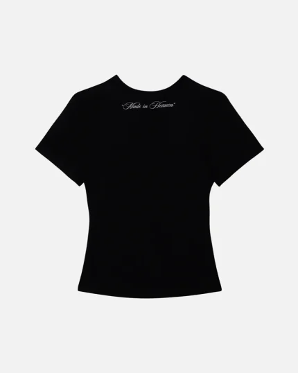 SSS REALISM SCRIPT BABY TEE BLACK