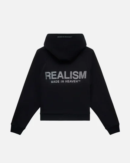 SSS REALISM GLIMMER LOGO BLACK HOODIE