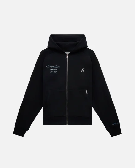 SSS REALISM HALO ZIP BLACK HOODIE