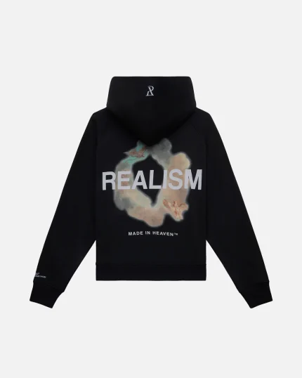 SSS REALISM HALO ZIP BLACK HOODIE