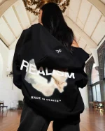 SSS REALISM HALO ZIP BLACK HOODIE