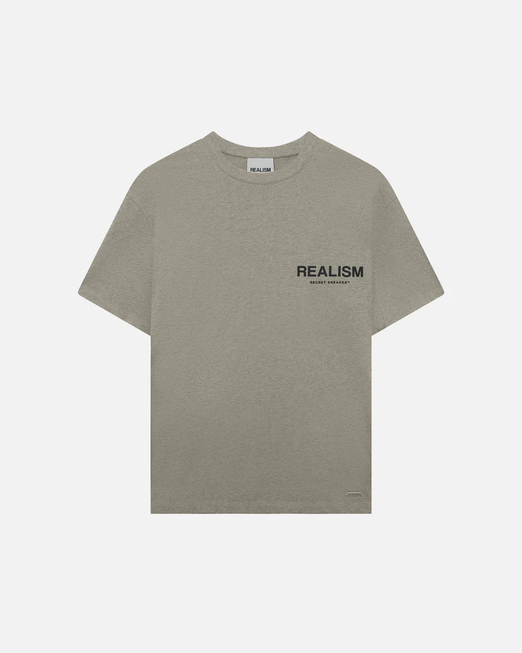 SSS REALISM BACK LOGO TEE BURNT MARLE SSS REALISM BACK LOGO TEE BURNT MARLE