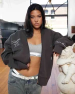 SSS REALISM REALM OF ANGELS ZIP ASPHALT HOODIE