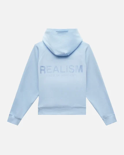 SSS REALISM GLIMMER LOGO BLUE HOODIE POWDER