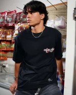 SSS REALISM SNAKE LOGO TEE BLACK