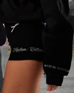 SSS REALISM GLIMMER LOGO BLACK HOODIE