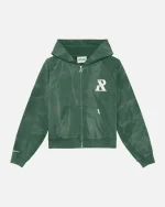 SSS REALISM LEGACY ZIP HOODIE MOSS WASHED