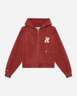 SSS REALISM LEGACY ZIP CARMINE HOODIE WASHED