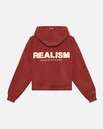 SSS REALISM LEGACY ZIP CARMINE HOODIE WASHED