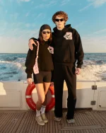SSS REALISM COLLEGE TEAM HOODIE PEACH MIDNIGHT