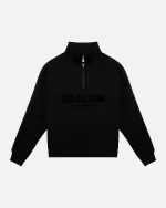 SSS REALISM IDOL HALF ZIP BLACK SWEATER