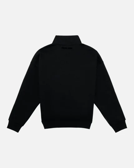 SSS REALISM IDOL HALF ZIP BLACK SWEATER