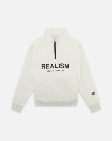 SSS REALISM IDOL HALF ZIP OATMEAL SWEATER