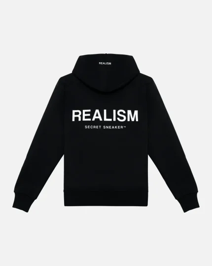 SSS REALISM BACK LOGO BLACK HOODIE