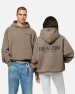 SSS REALISM HEAVEN LOGO REFLECTIVE CEMENT HOODIE