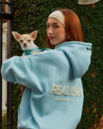 SSS REALISM COURT BOXY SKY BLUE HOODIE