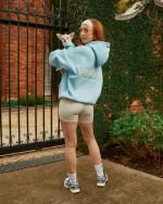 SSS REALISM COURT BOXY SKY BLUE HOODIE