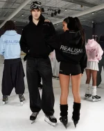 SSS REALISM GLIMMER LOGO BLACK HOODIE