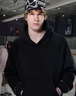 SSS REALISM GLIMMER LOGO BLACK HOODIE